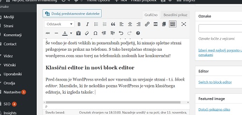 klasicni editor